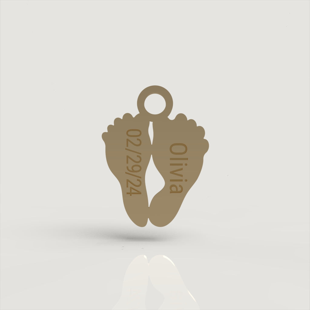 Gold Classic Footprint Charm