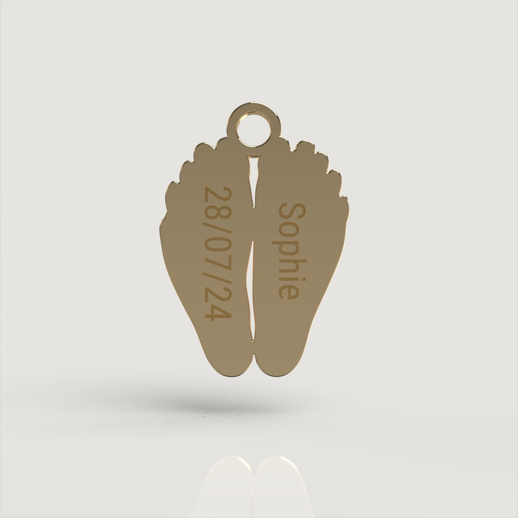 Gold Petite Footprint Charm