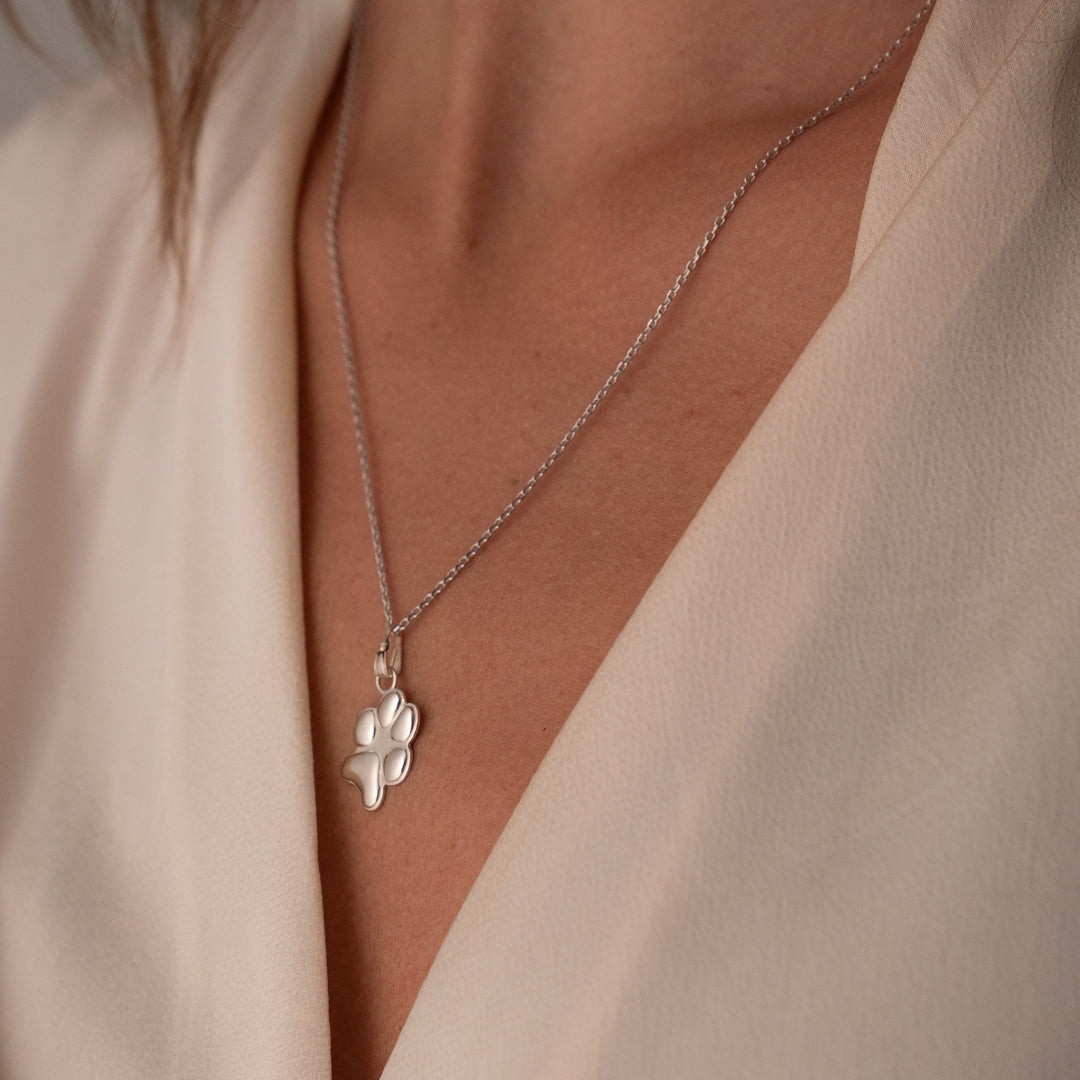 Silver Classic Paw Charm