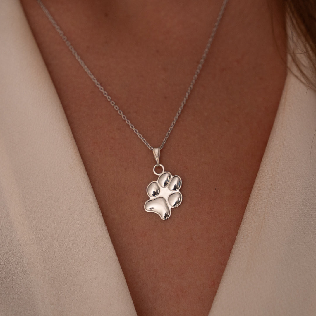 Silver Classic Paw Charm
