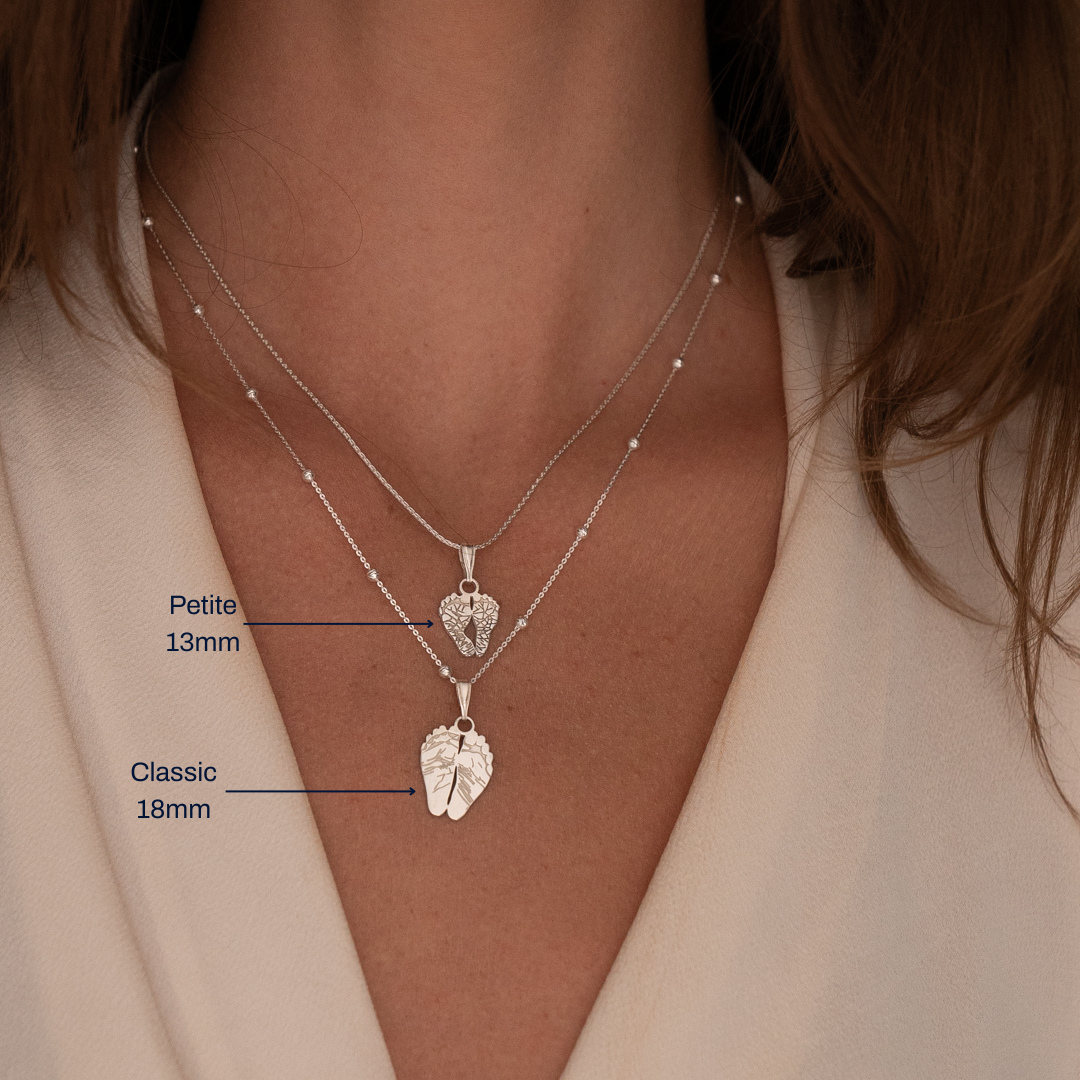 Silver Classic Footprint Charm