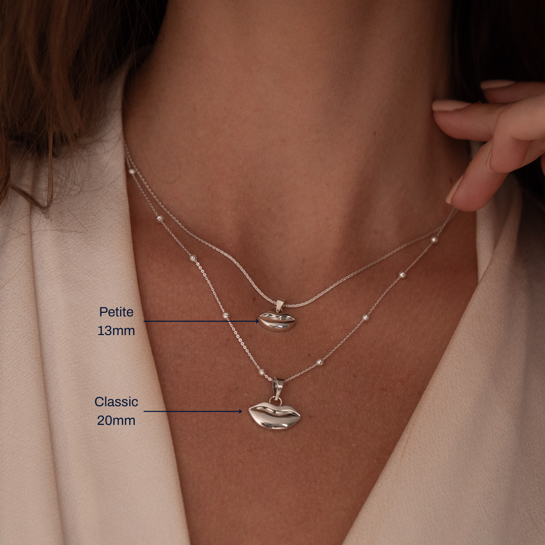 Silver Petite Kiss Charm