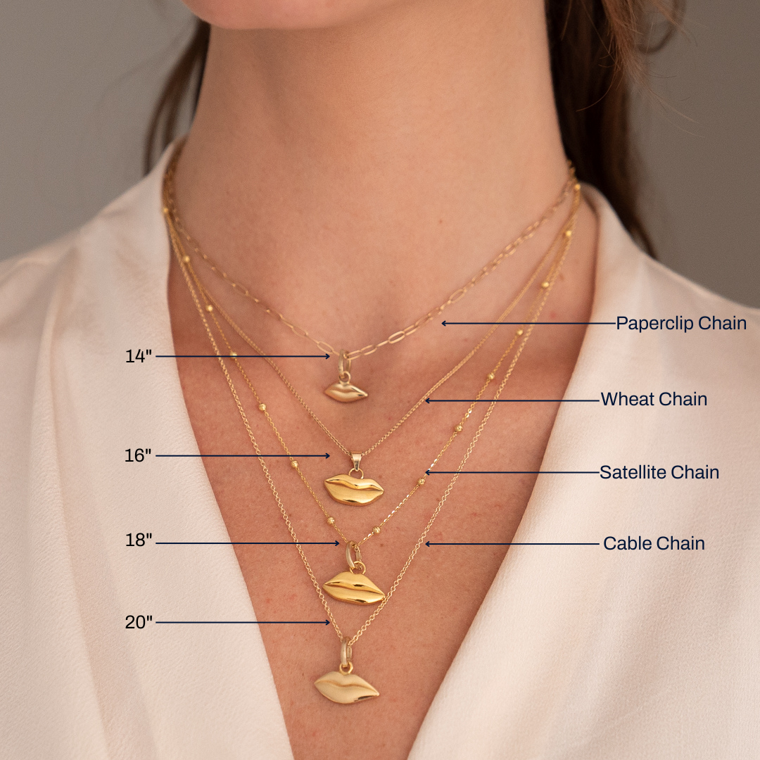 Gold Classic Kiss Charm