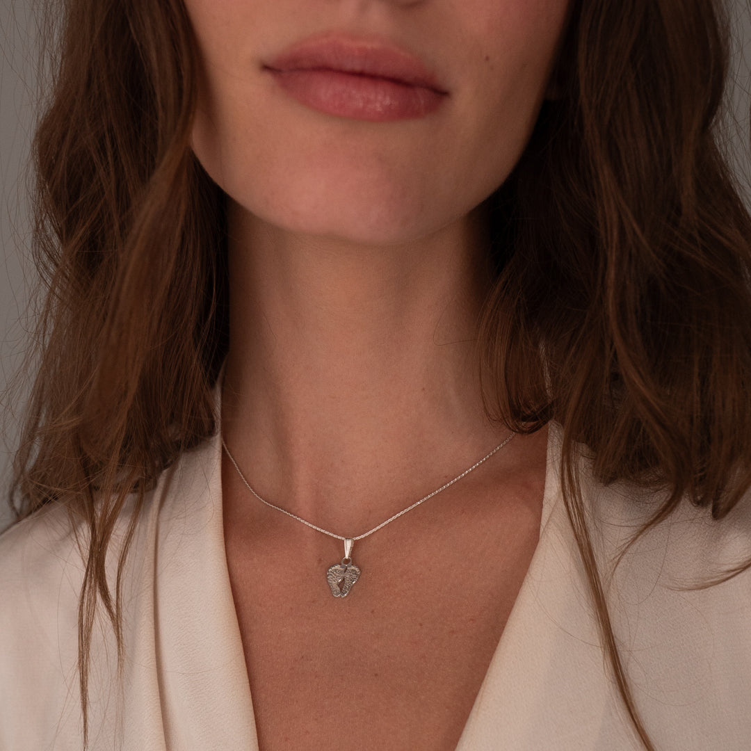 Silver Petite Footprint Charm