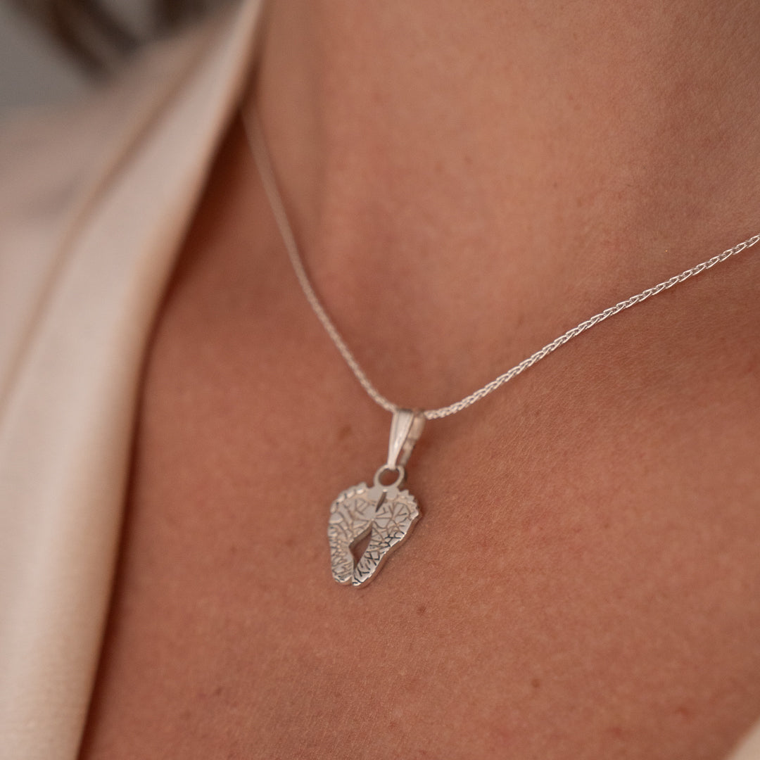 Silver Petite Footprint Charm