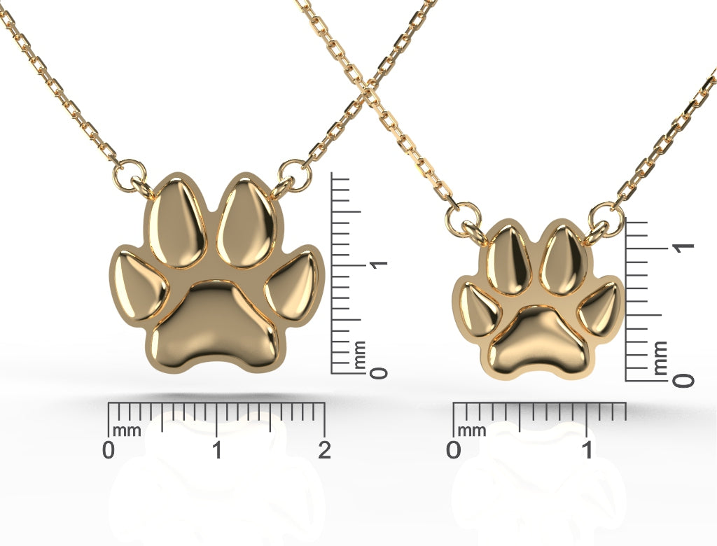 Gold Paw Necklace