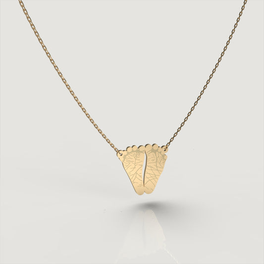 Gold Classic Footprint Necklace