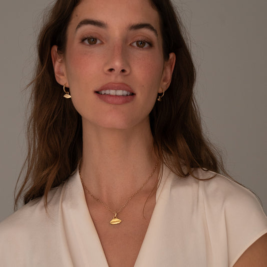 Petite Kiss Gold Drop Earrings