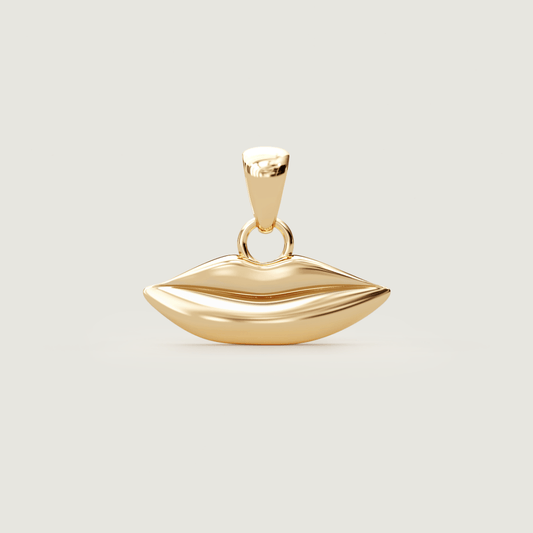 Gold Classic Kiss Charm | Custom Beautiful Meaningful Jewelry - ilMio Jewelry