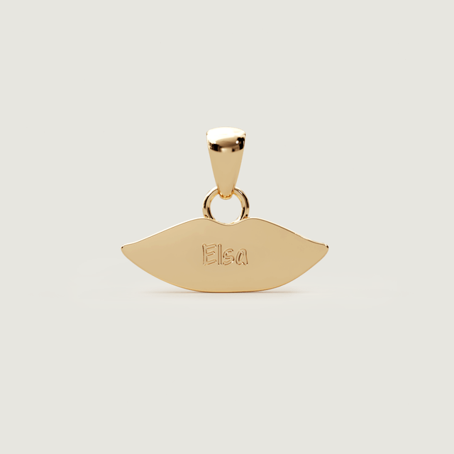 Gold Classic Kiss Charm | Custom Beautiful Meaningful Jewelry - ilMio Jewelry