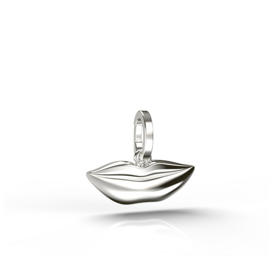 Silver Classic Kiss Charm