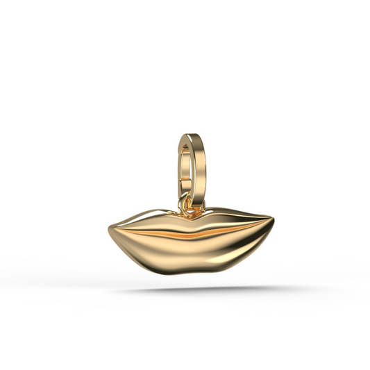 Gold Classic Kiss Charm