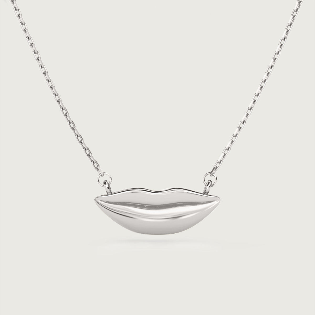 Silver Classic Kiss Necklace | Custom Beautiful Meaningful Jewelry - ilMio Jewelry