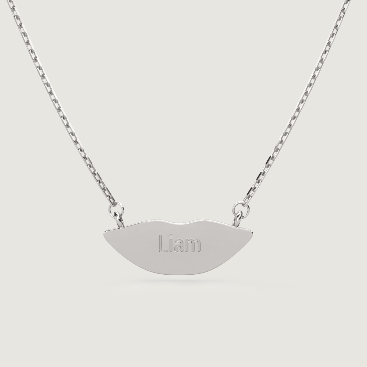 Silver Classic Kiss Necklace | Custom Beautiful Meaningful Jewelry - ilMio Jewelry