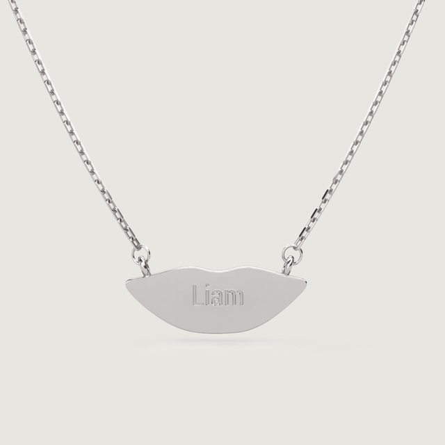 Silver Classic Kiss Necklace | Custom Beautiful Meaningful Jewelry - ilMio Jewelry
