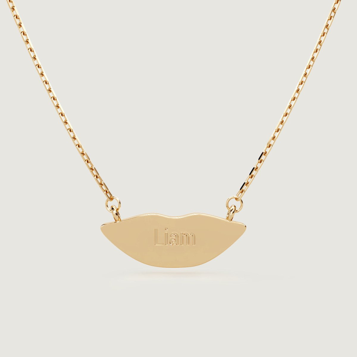 Gold Classic Kiss Necklace | Custom Beautiful Meaningful Jewelry - ilMio Jewelry