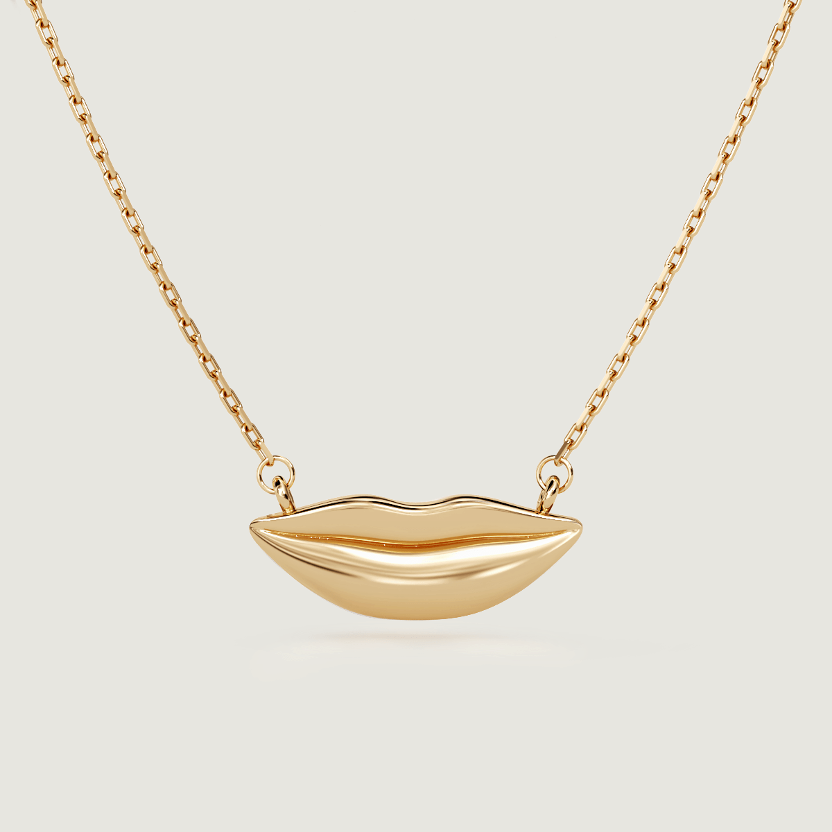 Gold Classic Kiss Necklace | Custom Beautiful Meaningful Jewelry - ilMio Jewelry