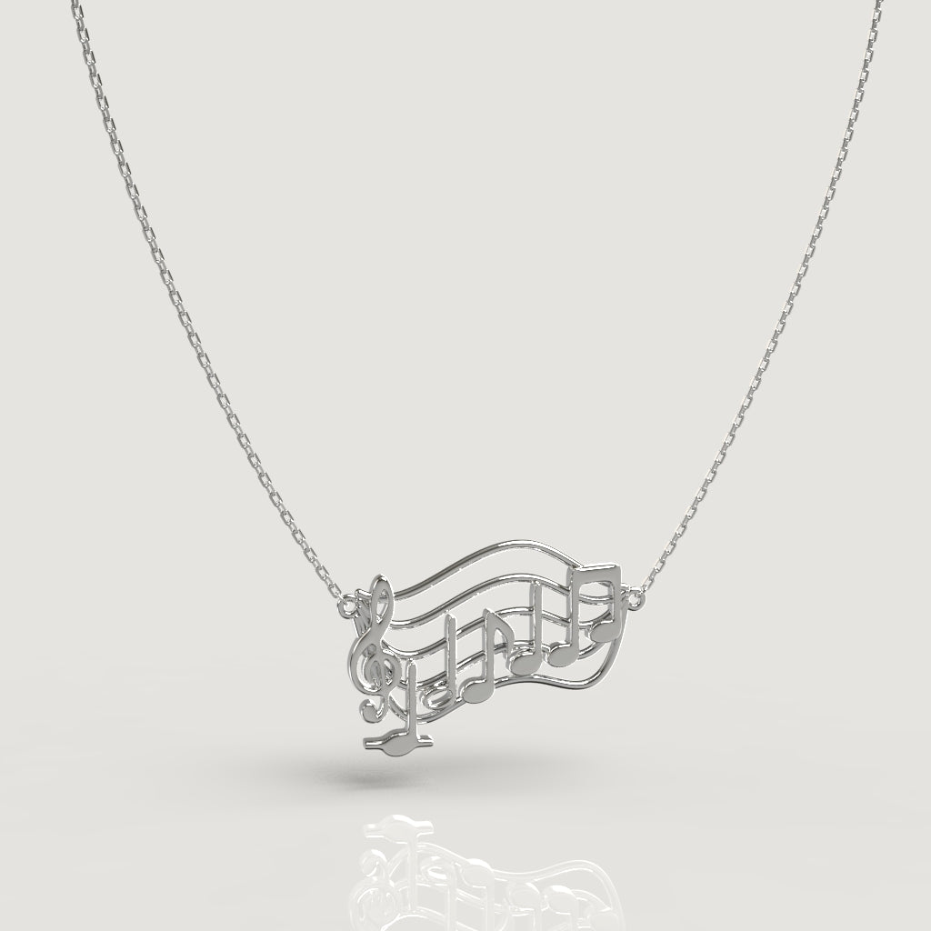 Silver Classic Melody Necklace | Custom Beautiful Meaningful Jewelry - ilMio Jewelry