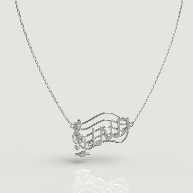 Silver Classic Melody Necklace | Custom Beautiful Meaningful Jewelry - ilMio Jewelry