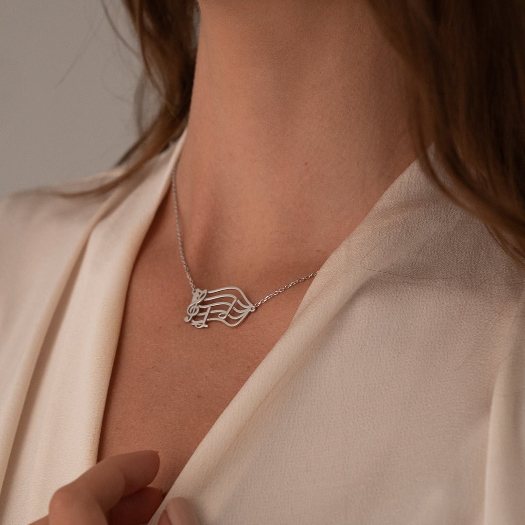 Silver Classic Melody Necklace | Custom Beautiful Meaningful Jewelry - ilMio Jewelry