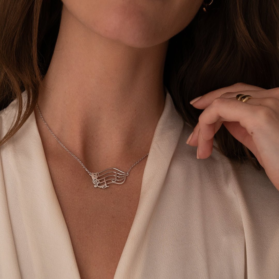 Silver Classic Melody Necklace | Custom Beautiful Meaningful Jewelry - ilMio Jewelry
