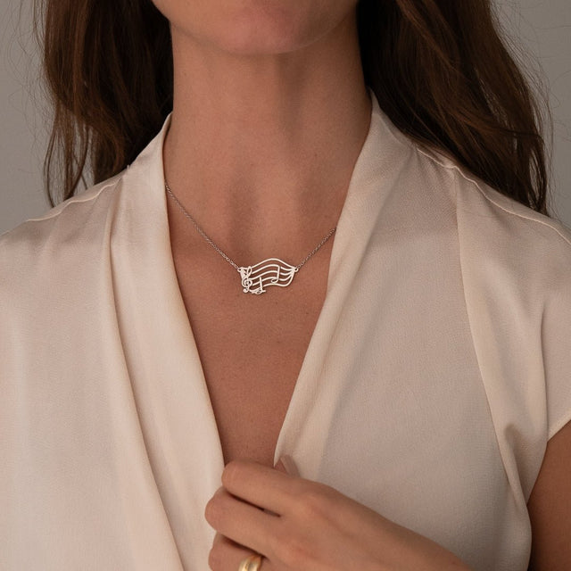 Silver Classic Melody Necklace | Custom Beautiful Meaningful Jewelry - ilMio Jewelry