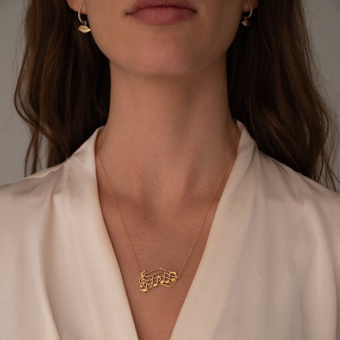 Gold Classic Melody Necklace | Custom Beautiful Meaningful Jewelry - ilMio Jewelry