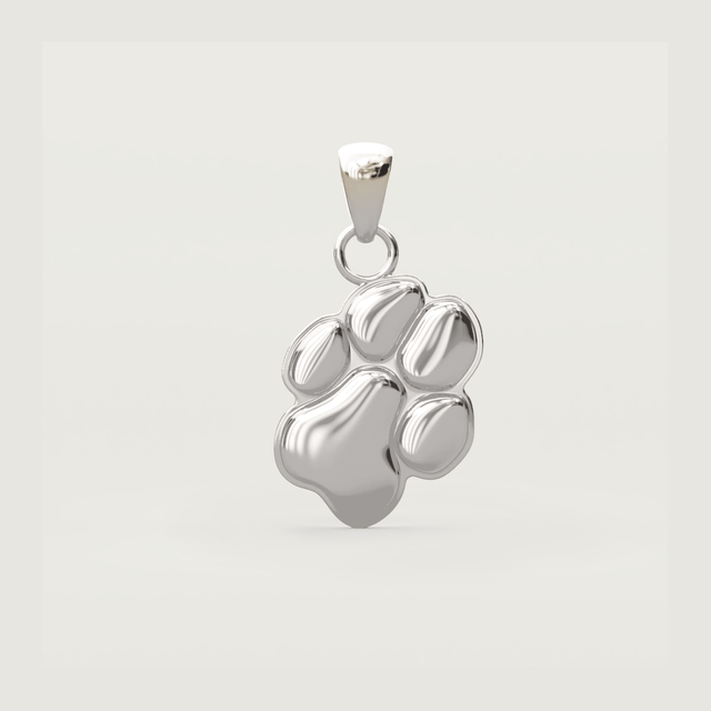 Silver Classic Paw Charm | Custom Beautiful Meaningful Jewelry - ilMio Jewelry