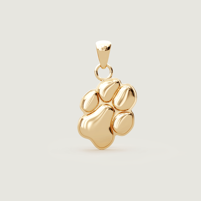 Gold Classic Paw Charm | Custom Beautiful Meaningful Jewelry - ilMio Jewelry