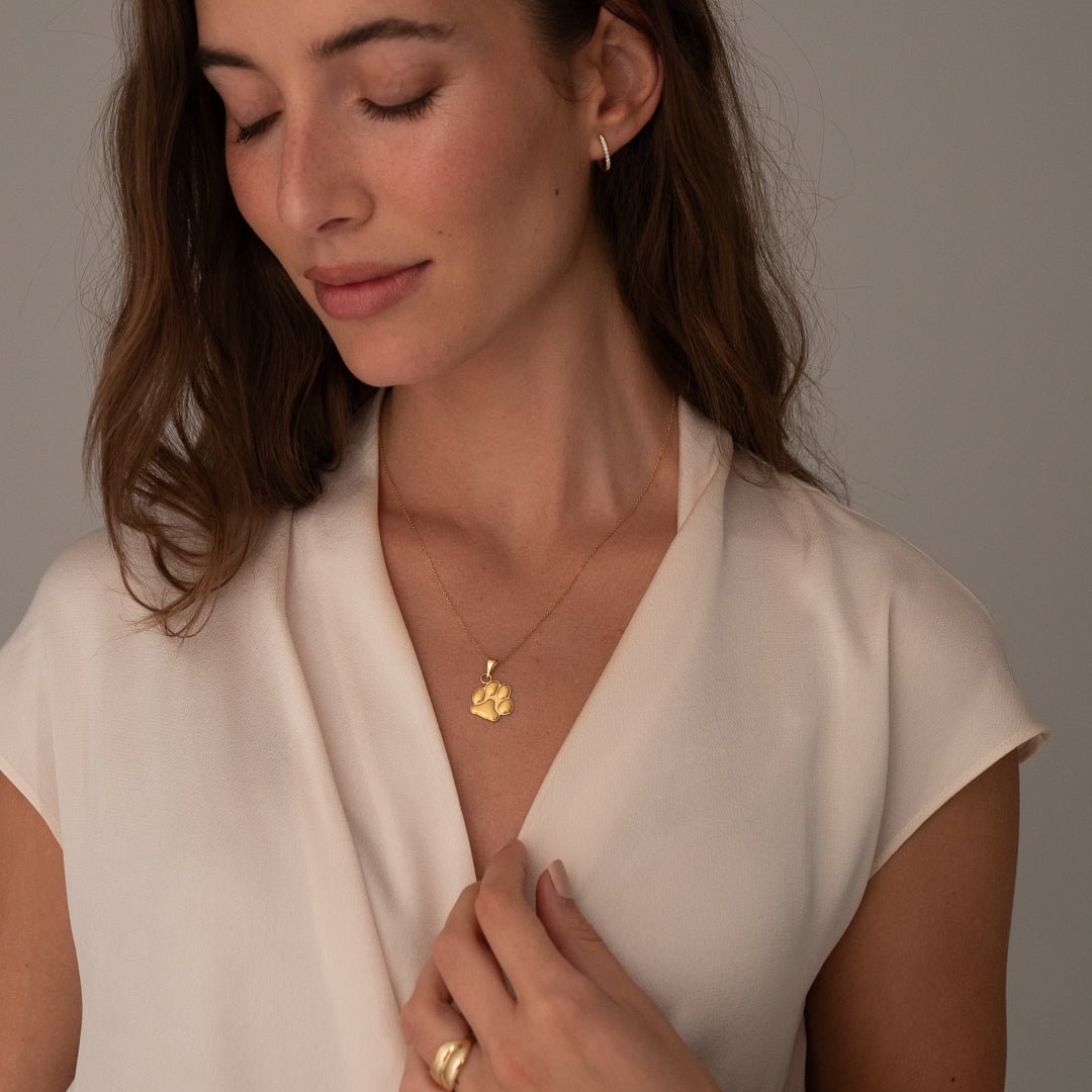 Gold Classic Paw Charm | Custom Beautiful Meaningful Jewelry - ilMio Jewelry