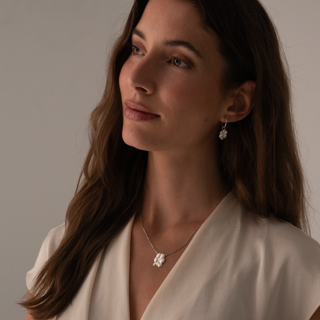 Petite Paw Silver Drop Earrings | Custom Beautiful Meaningful Jewelry - ilMio Jewelry