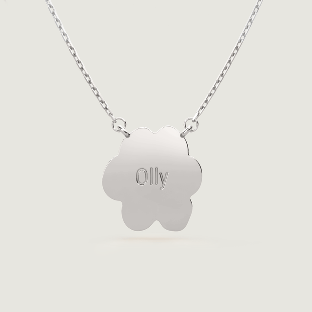 Silver Classic Paw Necklace | Custom Beautiful Meaningful Jewelry - ilMio Jewelry