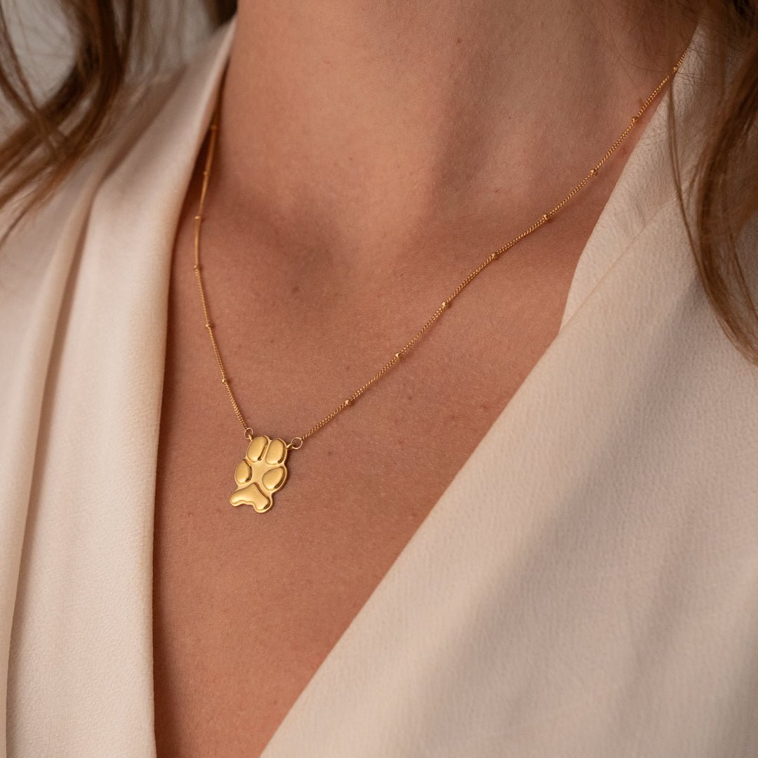 Gold Classic Paw Necklace | Custom Beautiful Meaningful Jewelry - ilMio Jewelry