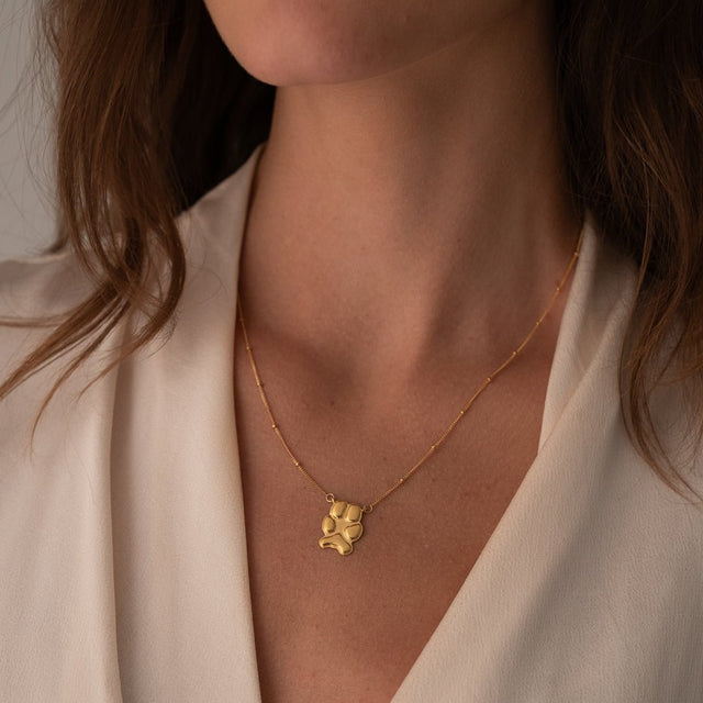 Gold Classic Paw Necklace | Custom Beautiful Meaningful Jewelry - ilMio Jewelry