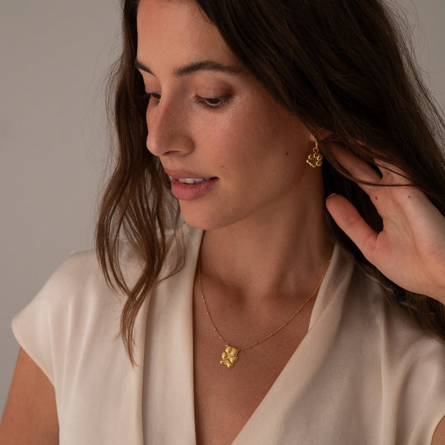 Petite Paw Gold Drop Earrings | Custom Beautiful Meaningful Jewelry - ilMio Jewelry