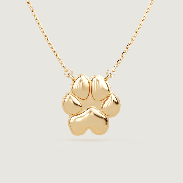 Gold Classic Paw Necklace | Custom Beautiful Meaningful Jewelry - ilMio Jewelry