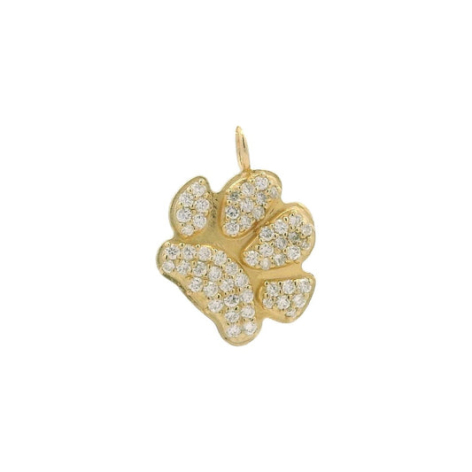 Diamond Pave Paw Charm | Custom Beautiful Meaningful Jewelry - ilMio Jewelry