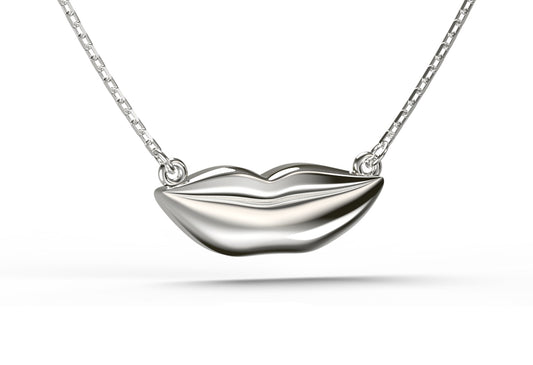 Silver Classic Kiss Necklace