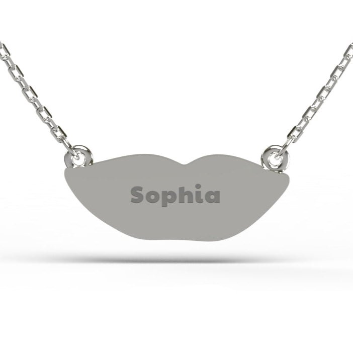 Silver Double Petite Kiss Necklace | Custom Beautiful Meaningful Jewelry - ilMio Jewelry