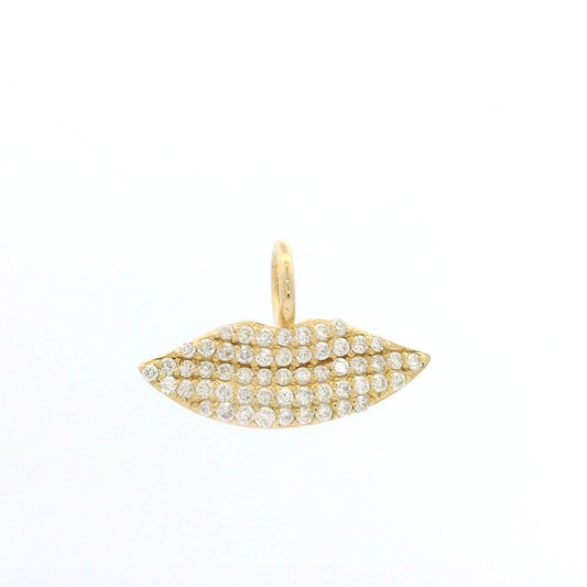 Diamond Pave Classic Kiss Charm | Custom Beautiful Meaningful Jewelry - ilMio Jewelry