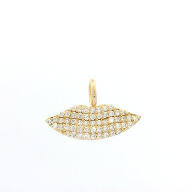 Diamond Pave Classic Kiss Charm | Custom Beautiful Meaningful Jewelry - ilMio Jewelry