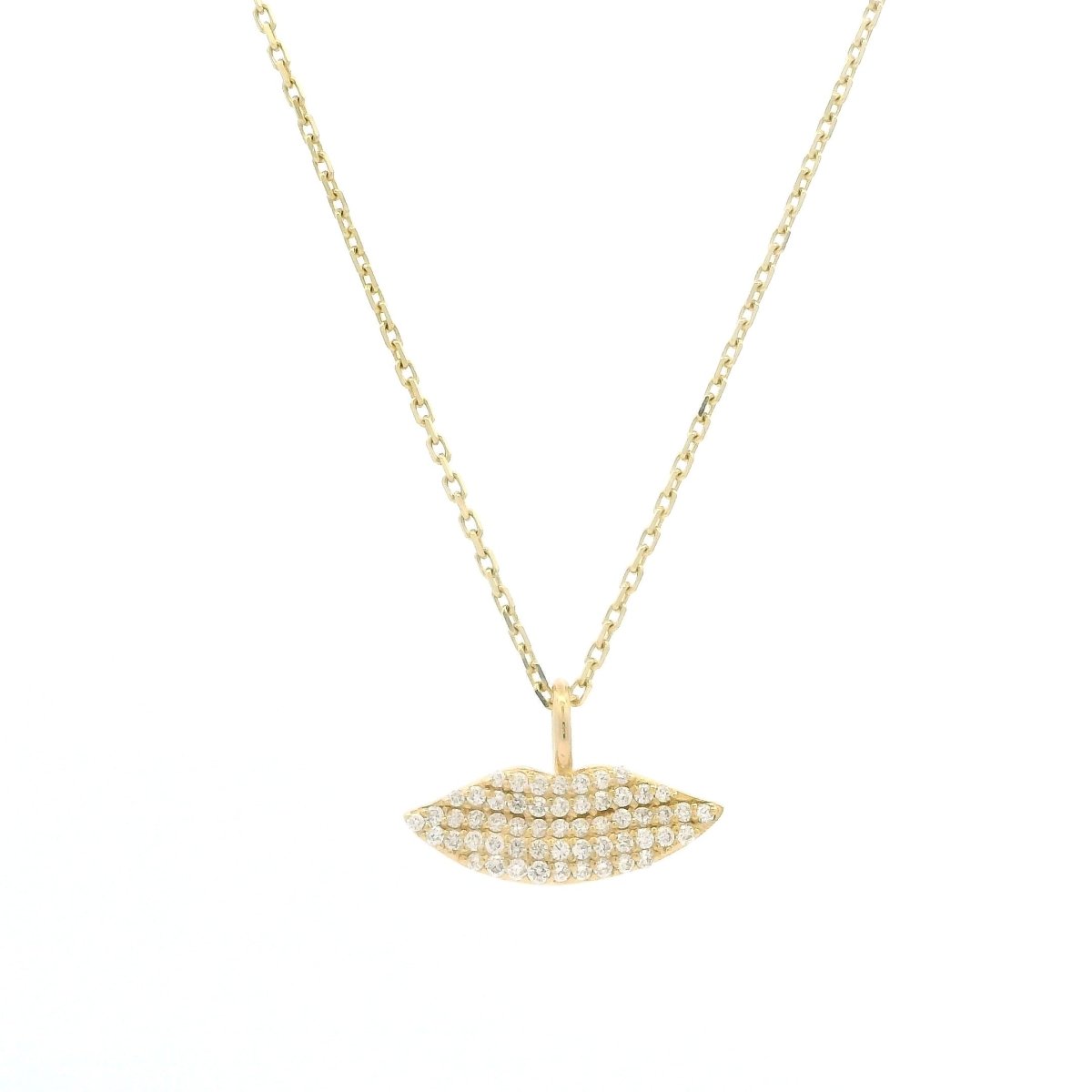 Diamond Pave Classic Kiss Charm | Custom Beautiful Meaningful Jewelry - ilMio Jewelry