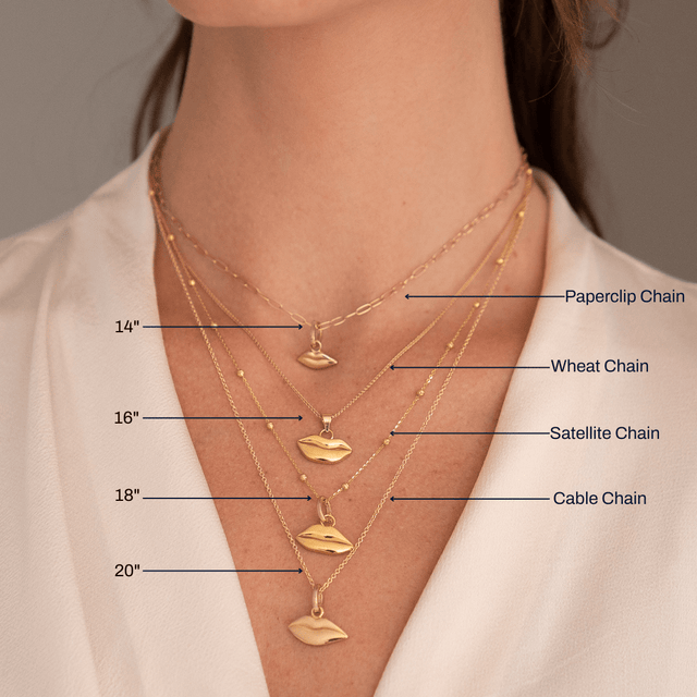 Gold Solid Paperclip Chain | Custom Beautiful Meaningful Jewelry - ilMio Jewelry