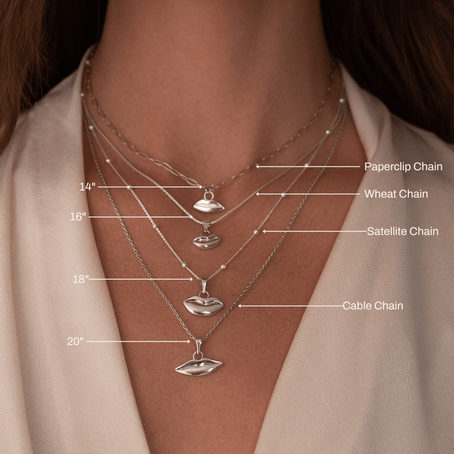 Silver Solid Lite Paperclip Chain | Custom Beautiful Meaningful Jewelry - ilMio Jewelry