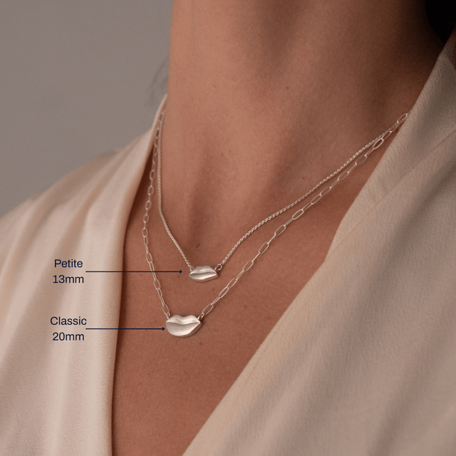 Silver Petite Kiss Necklace | Custom Beautiful Meaningful Jewelry - ilMio Jewelry