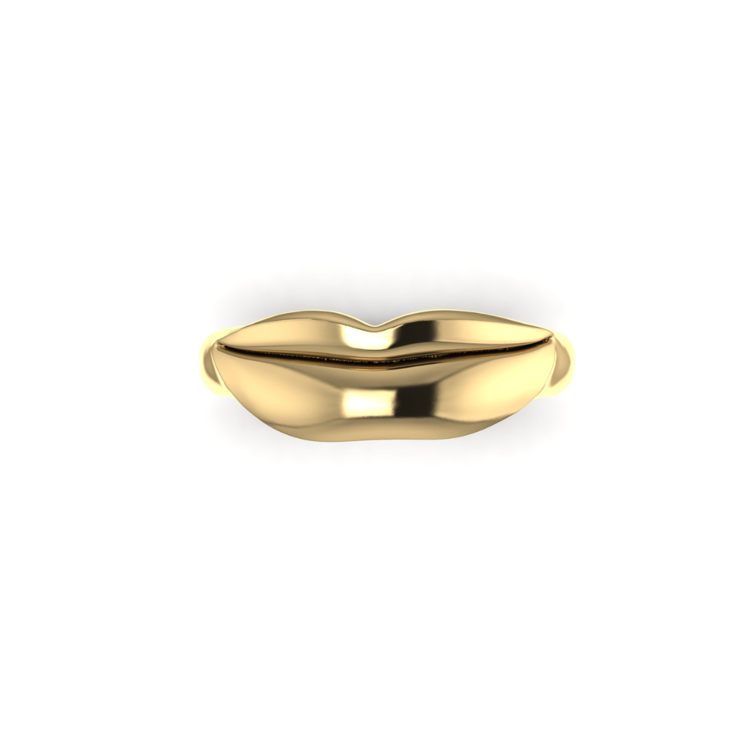 Gold Classic Kiss Ring