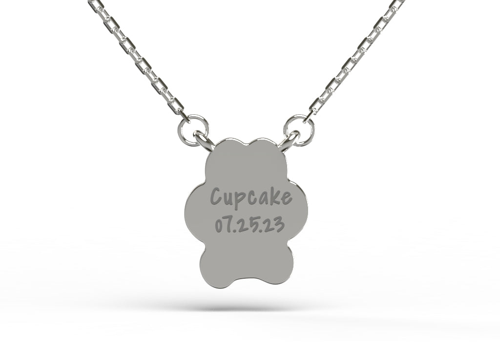 Small Silver Paw Necklace