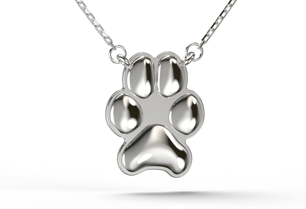 Silver Paw Necklace