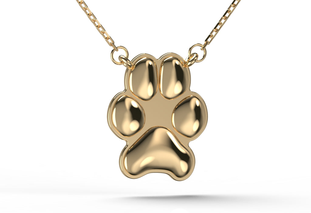 Gold Paw Necklace