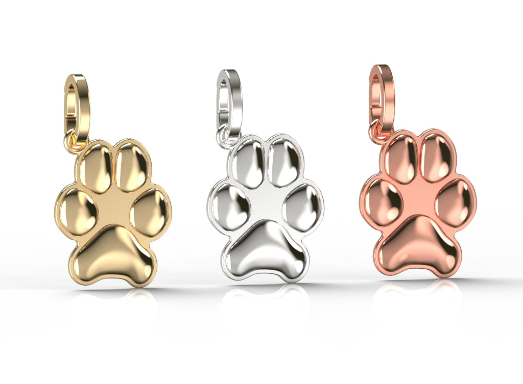 Gold Paw Charm